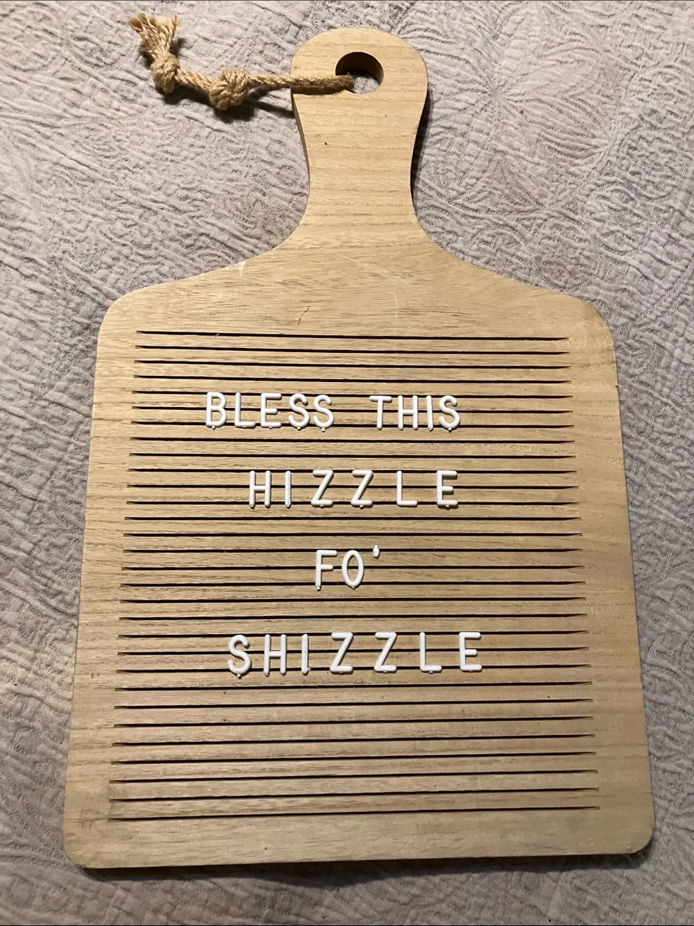 Wooden Letterboard Paddle Sign - Natural Wood